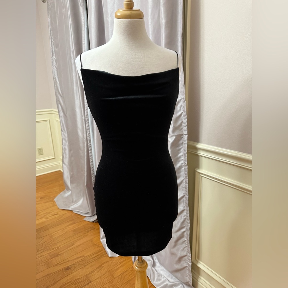 B Darlin Black Off-the-Shoulder Bodycon Mini Dress